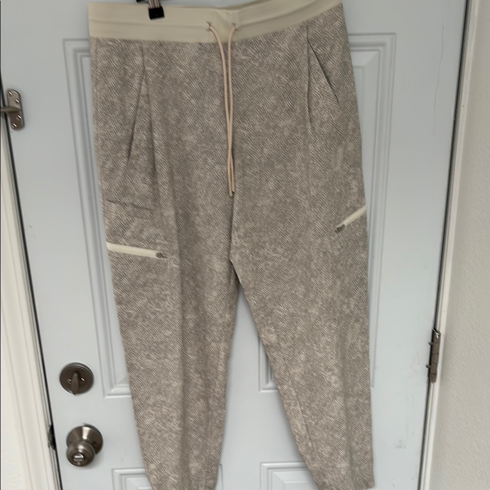 Athleta Beige Herringbone Joggers